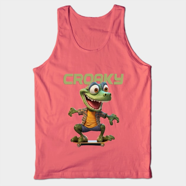 SkateHop Croaky T-Shirt Tank Top by cusptees